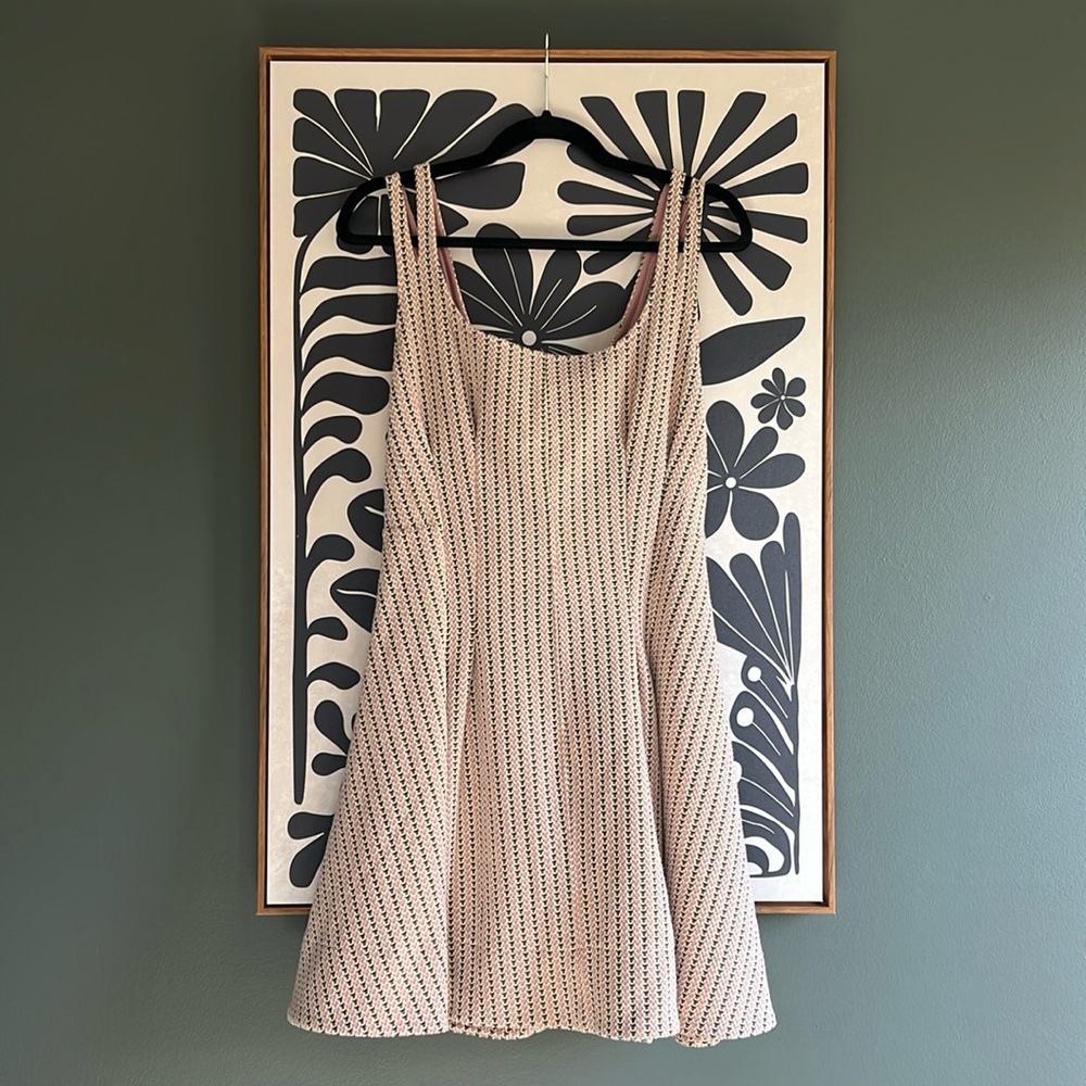 NWT Anthropologie Maeve Retro Criss-Cross back A-Line Mini dress Stretch M